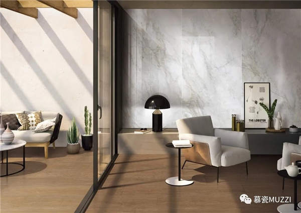 慕瓷现代哑光砖之大板PRO系列白云石餐桌应用案例