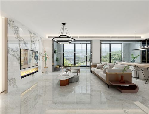 欧神诺瓷砖 | 夏至×岩板更配哦：1200×2700mm超大规格，给你一室清爽、满目凉意！