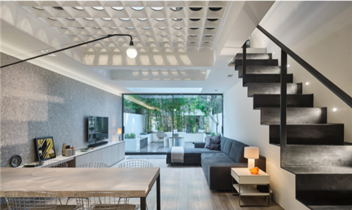 欧神诺瓷砖 | 精致工业风+玻璃砖设计,在地下室也能享受阳光！