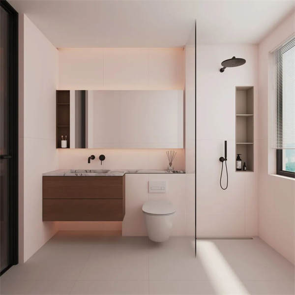 卫浴空间效果图-金牌天纬墙地砖打造高档卫浴