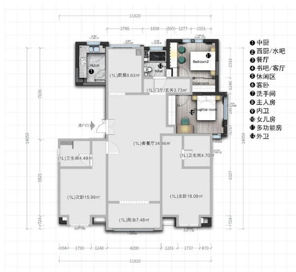 新明珠陶瓷:用600x1200mm打造的97㎡极简欧式