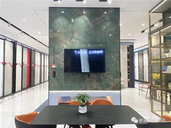 依诺岩板瓷砖北京606㎡现代轻奢风旗舰店店面展示