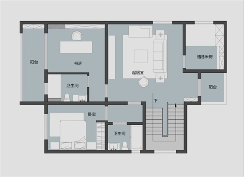 壹號智选 壹术空间：160㎡现代轻奢平跃层，徜徉艺术与人间烟火