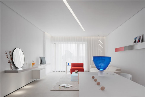 欧神诺瓷砖：150m²现代简约风，纯白空间自带艺术感！