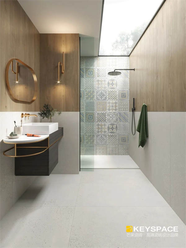 卫生间设计，芒果瓷砖卫生间应用效果图