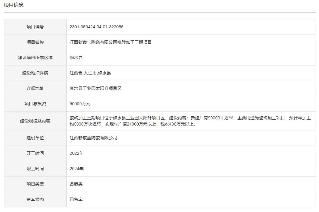 重磅！新明珠再扩产！建陶行业2023年已有27个投资项目