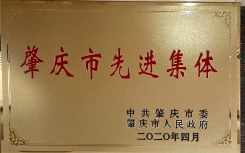 新明珠荣获2020年肇庆市先进集体荣誉称号
