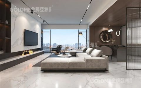 金牌亚洲磁砖120㎡开放式宽敞空间住宅案例展示