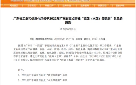 马可波罗控股荣获2022年广东省重点行业“能效领跑者”称号